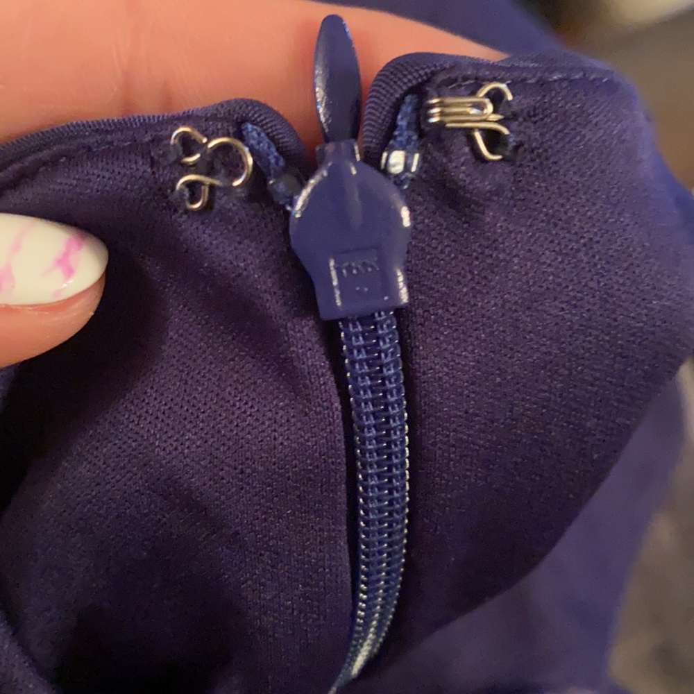 🆕 Dressbarn Halter Zip Back Purple Dress, Size 16 - Picture 9 of 9